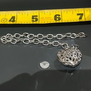 Woman’s stainless steel heart bracelet